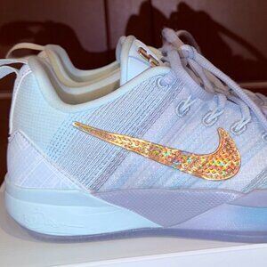 White Nike Sabrina Carpenter Basketball Shoes